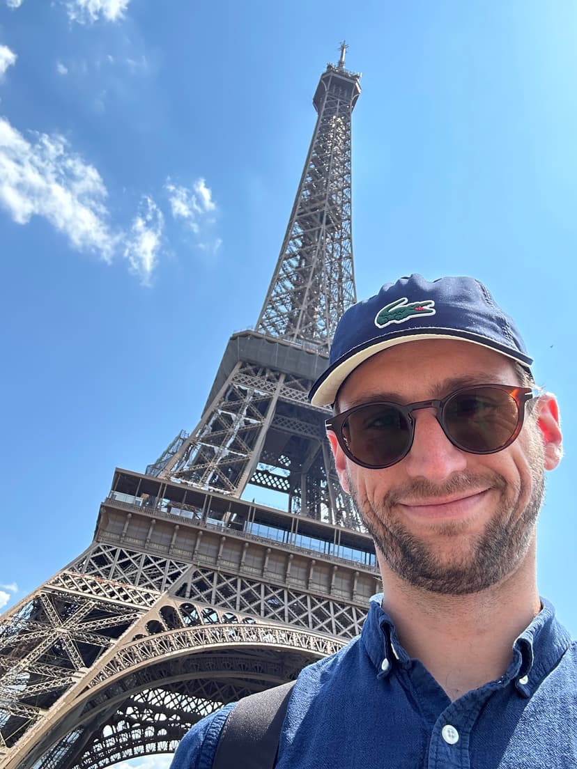 Picture of the author at the Eiffel Tower